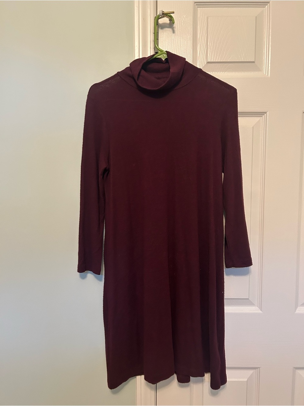 American Eagle Women's Burgundy Turtleneck Midi Dress